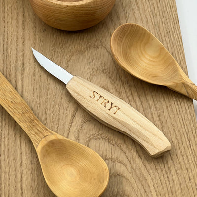 Wood carving kit for spoon making and bowl carving STRYI Profi, 4 pcs