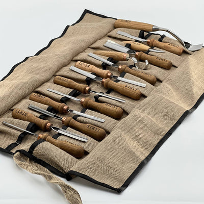Versatile Сarving Toolset of 14 pcs for relief caving, Making figurines, Chisels set