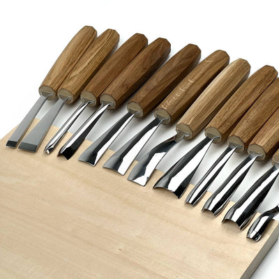 Wood carving tools set for relief carving 12pcs STRYI Profi, Gouges set, Chisels set, Gift for carver