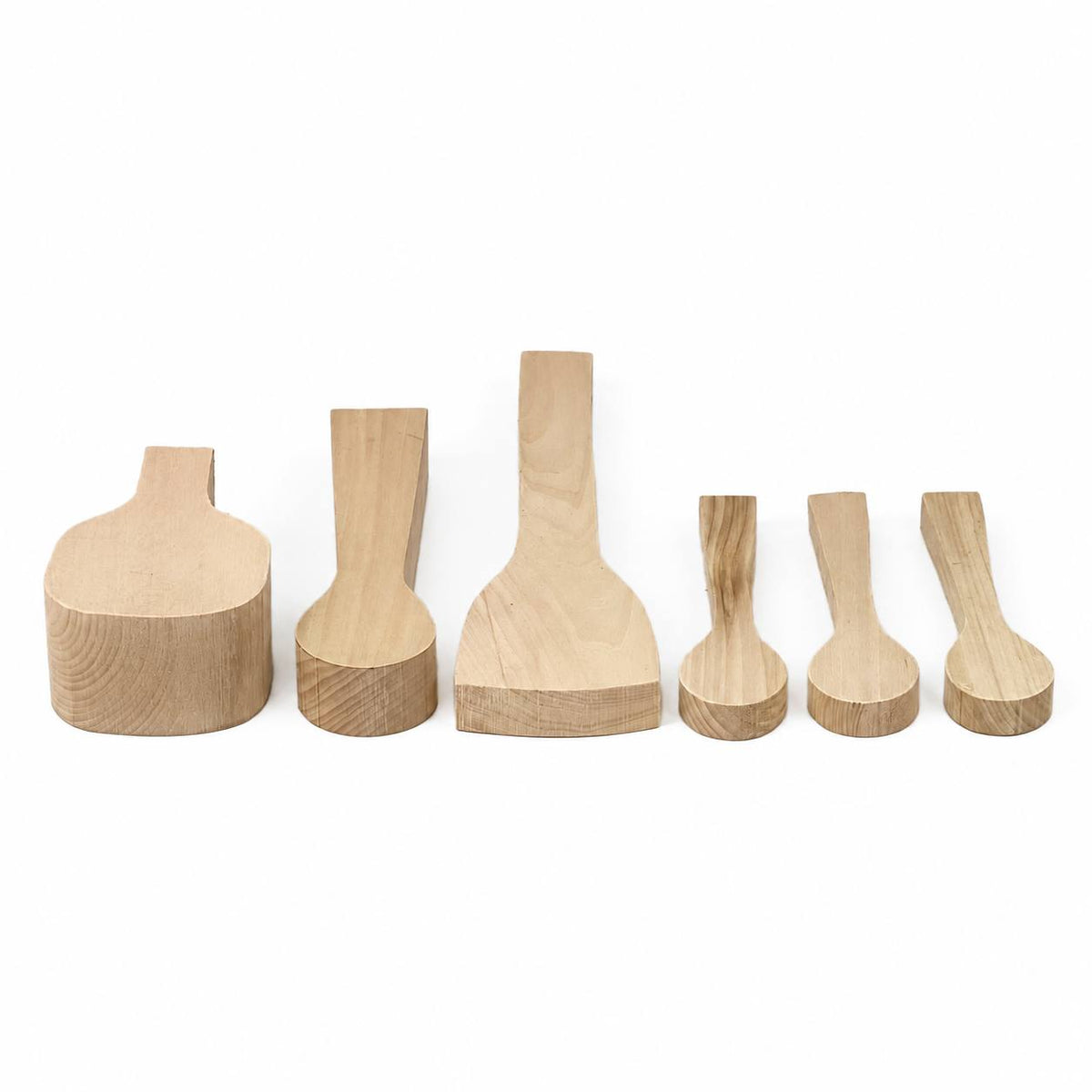 Basswood Blanks for Carving, 6 Pcs – Spoon, Kuksa Cup & Spatula | STRYI