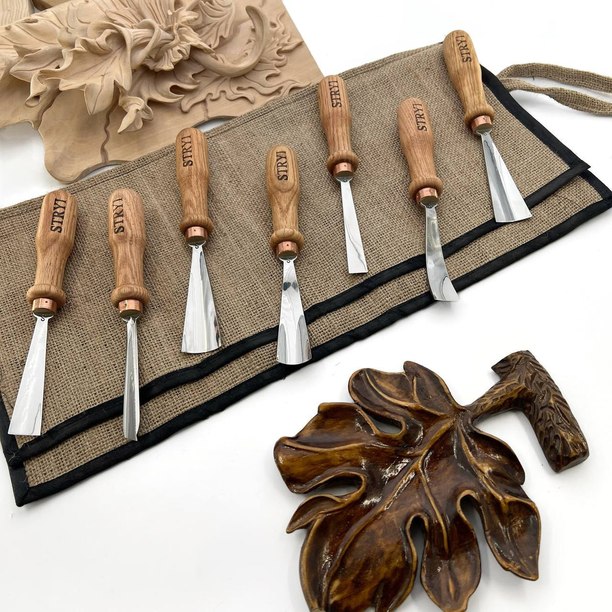 STRYI Hand-Forged Relief Carving Set | The 7-Piece Professional Relief