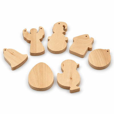 Blanks' set for  handmade Easter decor, carving Easter decor items, blanks for creativity, making wooden toys