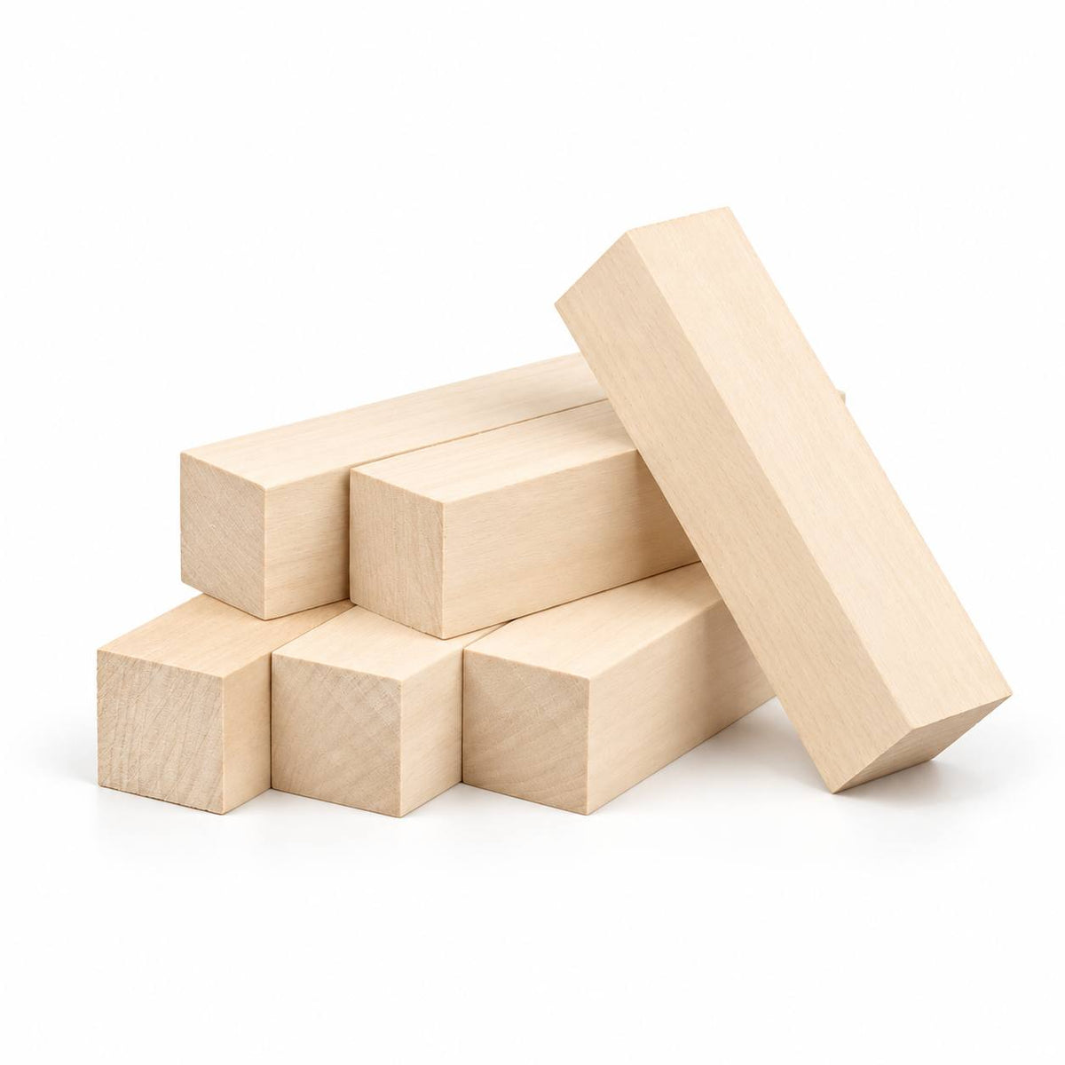 Basswood Carving Blocks Set, 2.5×2.5×10 cm (1 x 1 x 4 in)