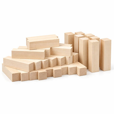Basswood Carving Blocks Set, 2.5×2.5×10 cm (1 x 1 x 4 in)