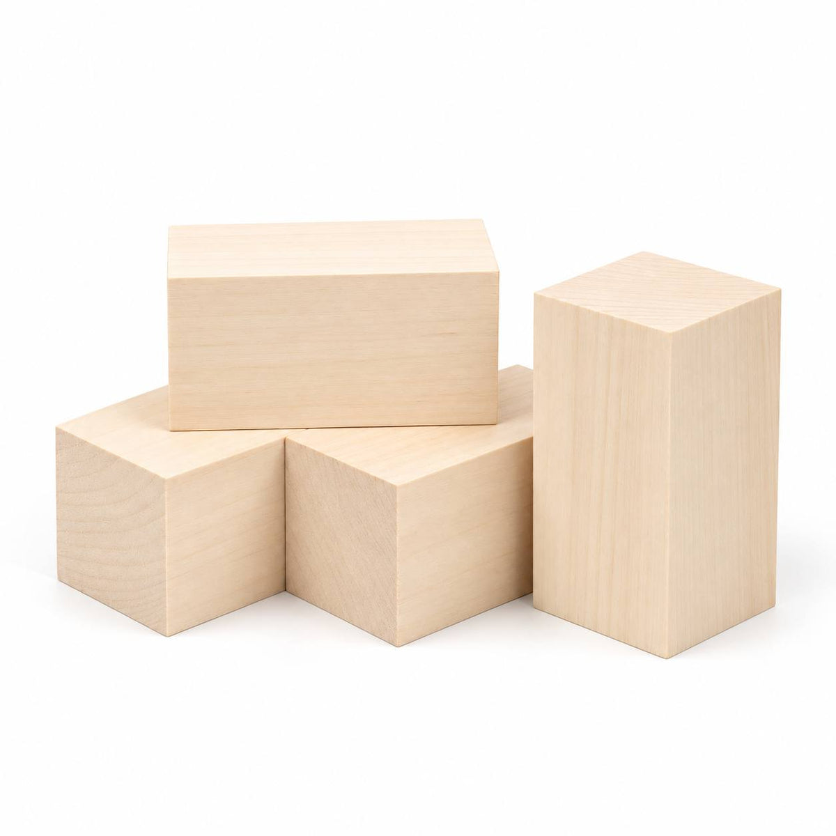 Large Basswood Carving Blocks Set, 5×5×10 cm (2 x 2 x 4 in),