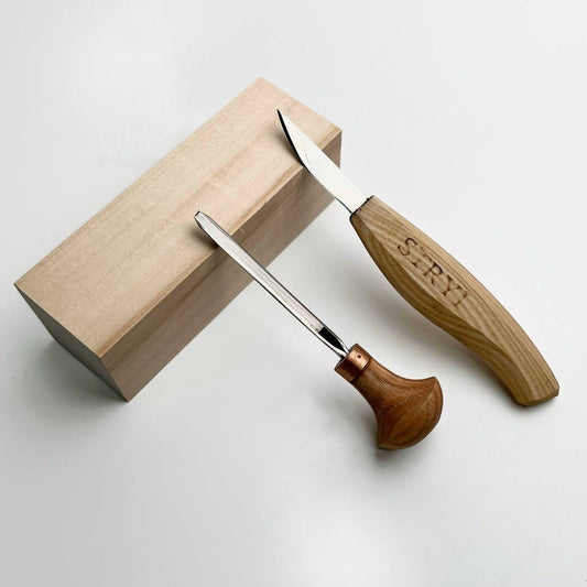 The Figure Carver’s Foundation: 2-Piece STRYI Start Figurine & Toy Knives set