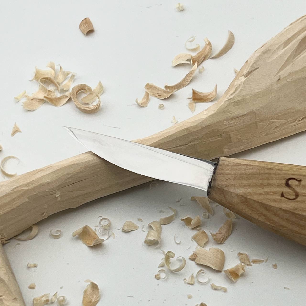 STRYI Profi 2.2 in (58mm) Sloyd Whittling Knife — Professional Figure and Detail Carving Knife