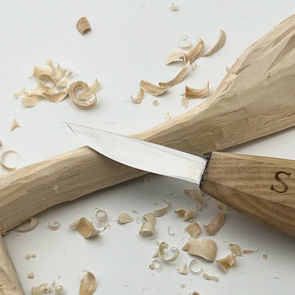 STRYI Profi 2.2 in (58mm) Sloyd Whittling Knife — Professional Figure and Detail Carving Knife