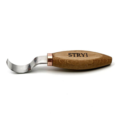 Spoon Bowl Kuksa carving hook knife 50mm STRYI Profi, Hook knife, Spoon knife, Carving plate s