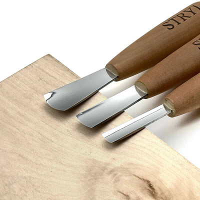 3 Piece Compact Gouge Set STRYI Profi for Detail Carving