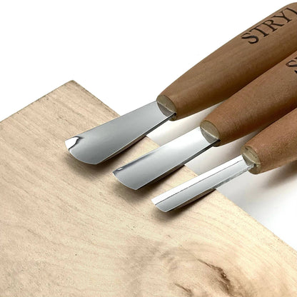 Detailed Carving Tools: 3-Piece Professional Short Gouge Set
