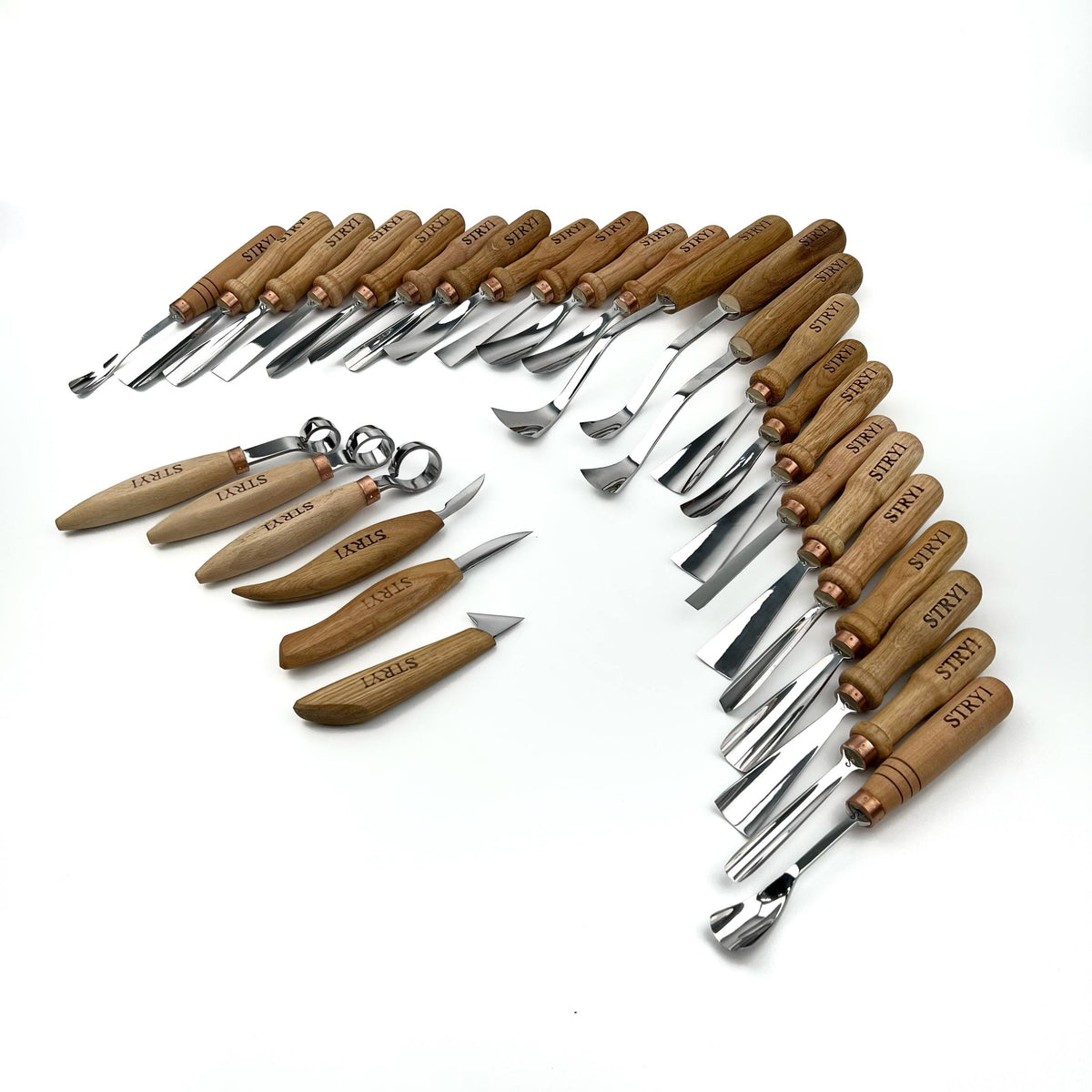 Hand ForgedChisels Set 30-Piece STRYI Profi, Woodworking Set