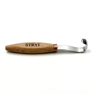STRYI 80mm Long-Blade Hook Knife – Sloping Spoon Carver