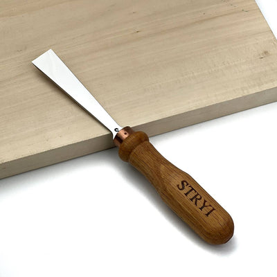 Wood Carving Gouges, Sweep #1 Flat, Hand Forged STRYI — for Deep Relief Carving