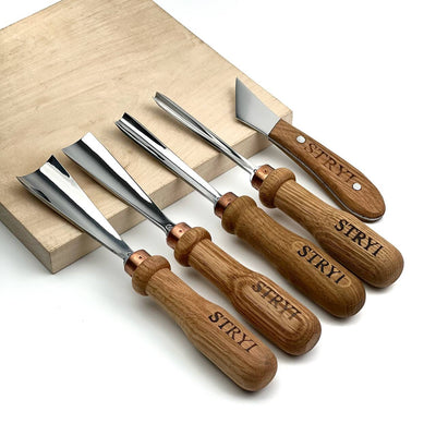 Relief Carving Tool Set, 5-Piece STRYI Profi Kit for Fine Ornament