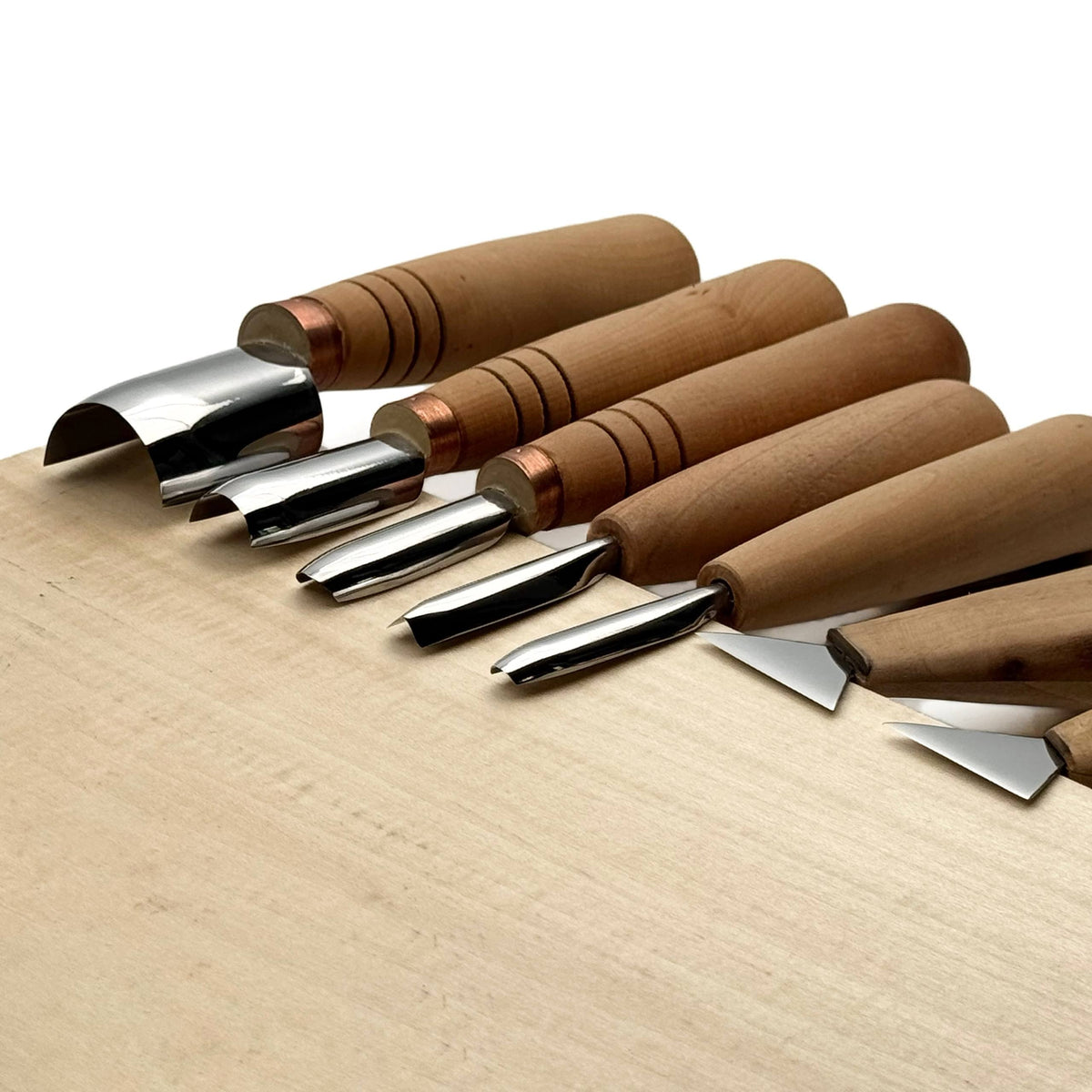 Chip Carving Set, 7-Piece STRYI Profi Kit for Volumetric Relief Carving