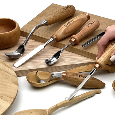 Completed toolset STRYI Profi for spoon and kuksa , Forged tools