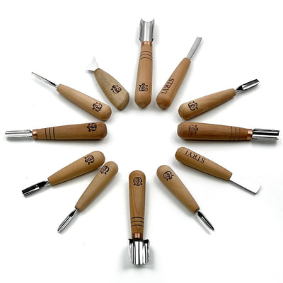 Basic set for woodcarving, Chip carving kit,  Profi, Chip carving tools, Chip carving knives