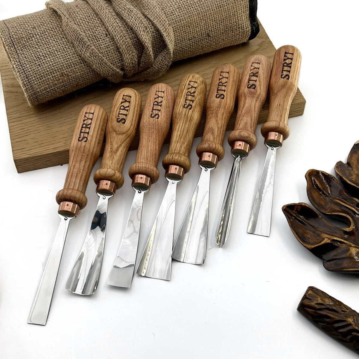 STRYI Hand-Forged Relief Carving Set | The 7-Piece Professional Relief