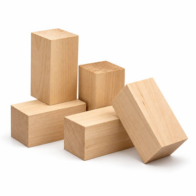 STRYI Basswood Wood Carving Blanks Set – 5 Pcs Whittling Blocks Kit for Beginners & Pros