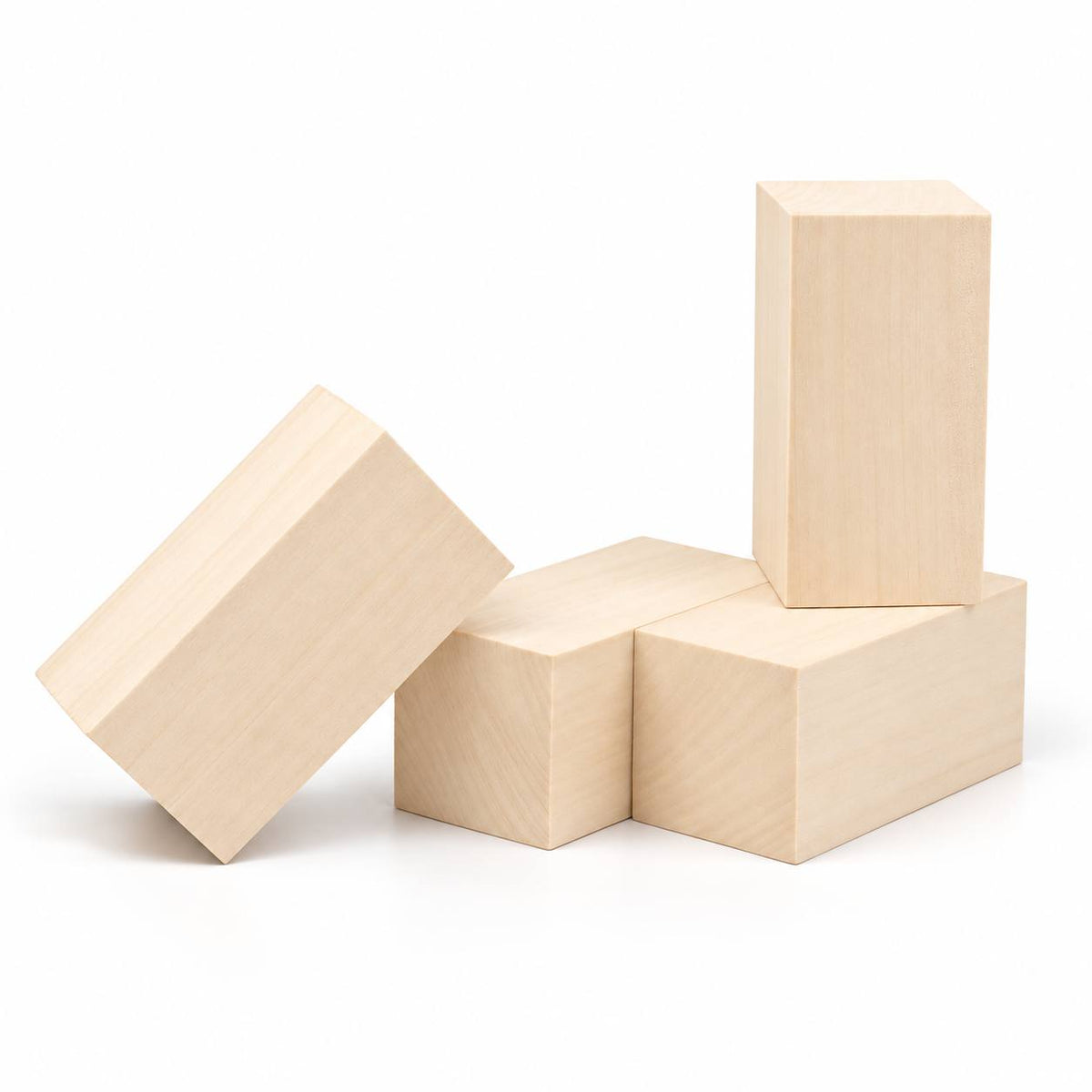 Large Basswood Carving Blocks Set, 5×5×10 cm (2 x 2 x 4 in),