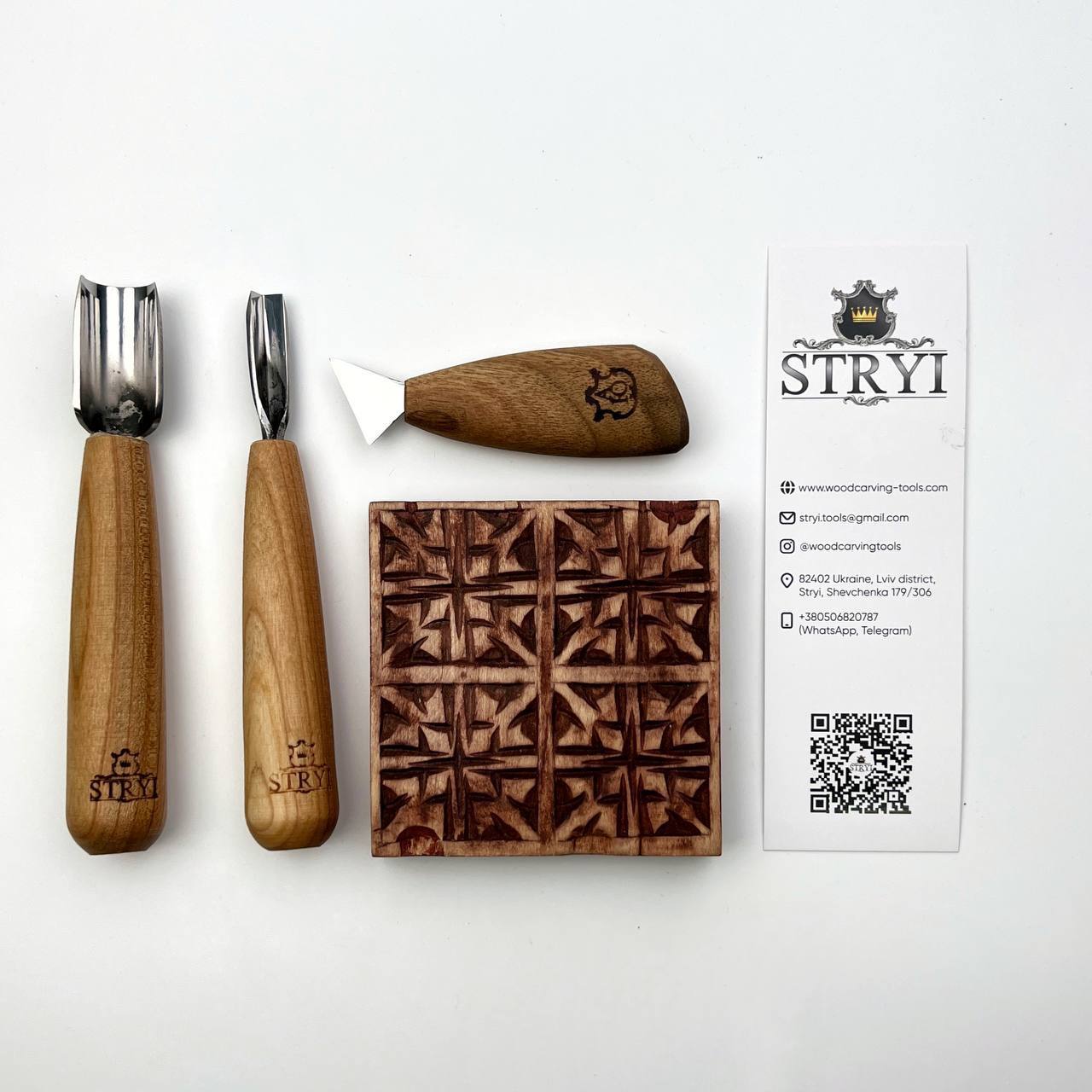 STRYI Ultimate Geometric Wood Carving Starter Kit – 3 Essential Tools for Chip Carving