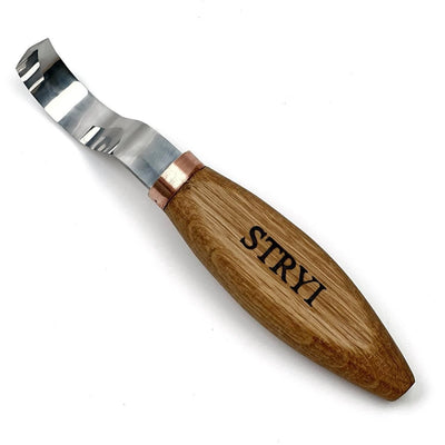 STRYI Profi 50mm Double-Edged Hook Knife for spoon carving