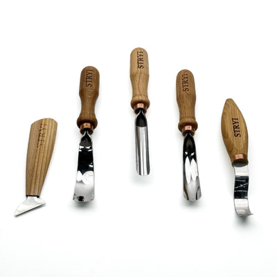 5-Piece Wood Carving Chisel Set | Universal Relief & Deep Carving Tools