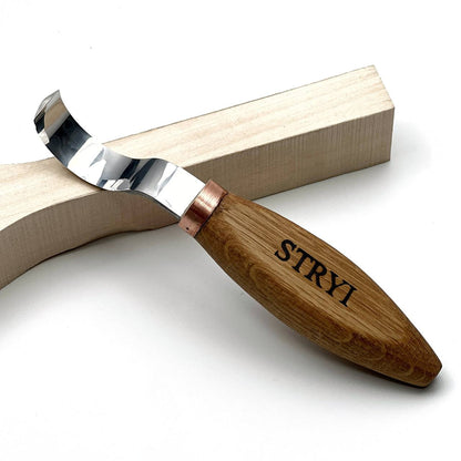 Spoon Bowl Kuksa carving hook knife 50mm STRYI Profi, Hook knife, Spoon knife, Carving plate s
