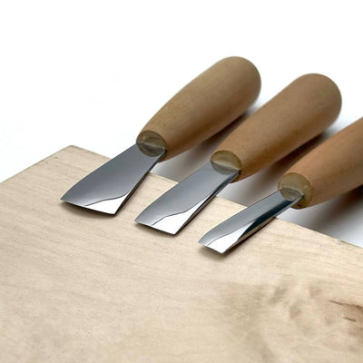3 Piece Compact Gouge Set STRYI Profi for Detail Carving