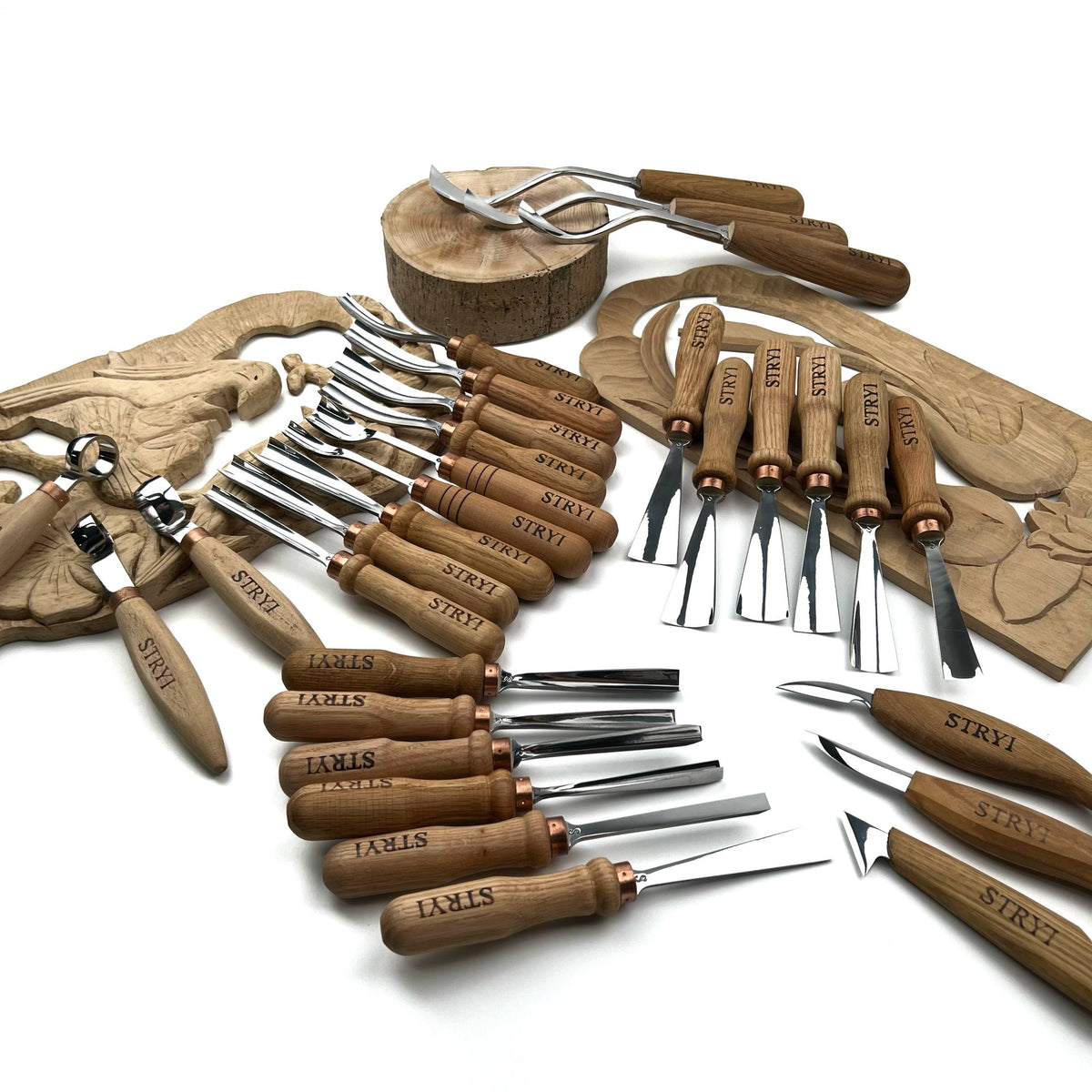 Hand ForgedChisels Set 30-Piece STRYI Profi, Woodworking Set