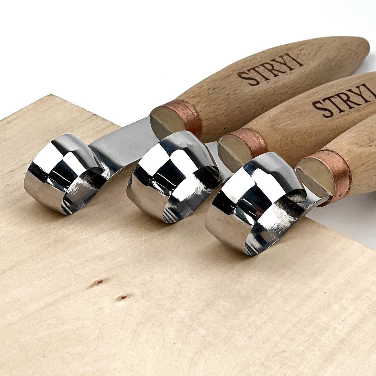 Hand-Forged Professional Round Scorp Carver Set (2-Piece / 3-Piece Kit)
