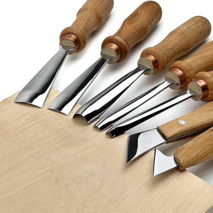 Gouges Carving Set: 7-Piece STRYI Relief & Whittling Set
