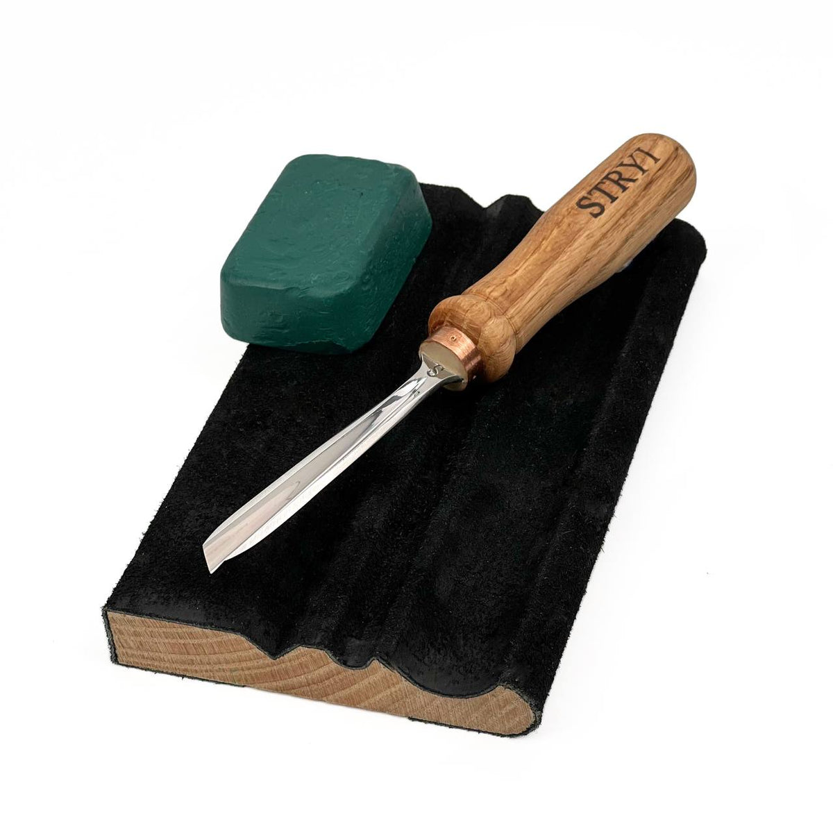 V Gouge 45° STRYI Profi Hand Forged for Detail Wood Carving