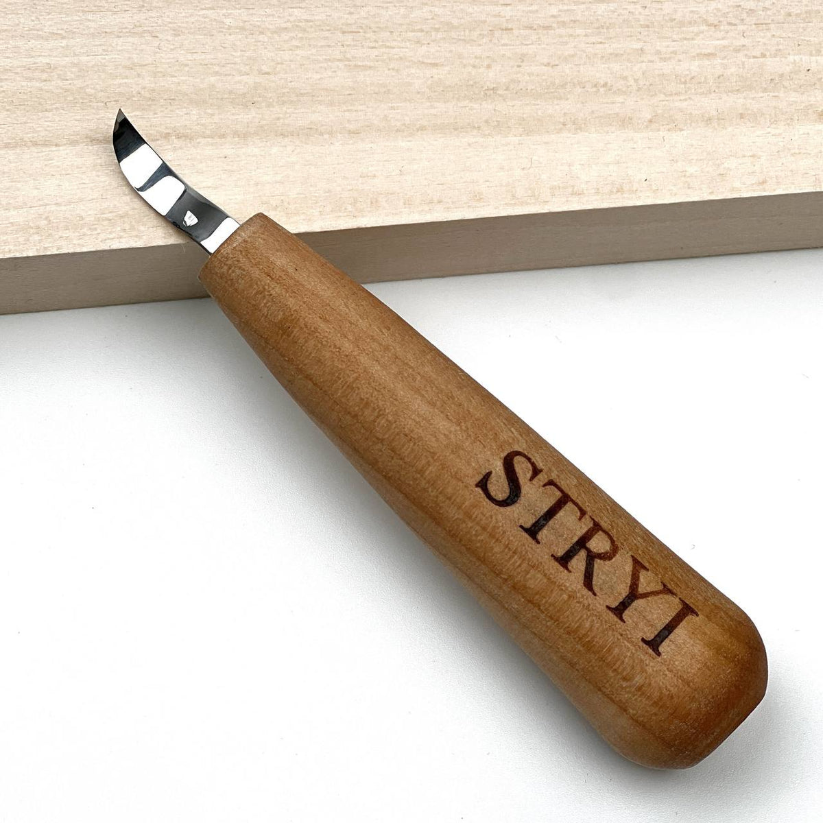 Spoon Carving Knife, Mini, STRYI Profi — for Detailed Figurine and Bowl Carving