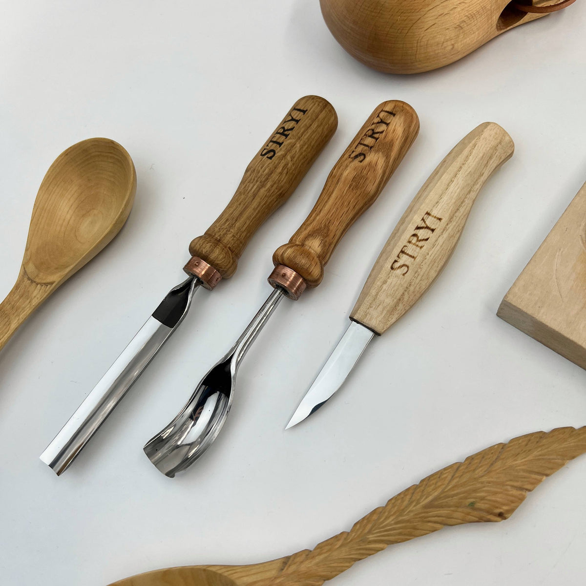 Spoon Carving Kit, 3-Piece, STRYI Profi — for Spoons and Kuksas