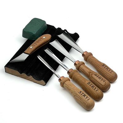 Relief Carving Tool Set, 5-Piece STRYI Profi Kit for Fine Ornament