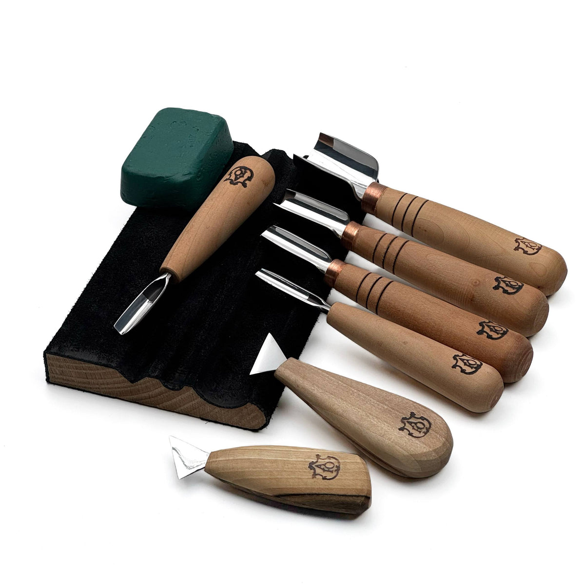 Chip Carving Set, 7-Piece STRYI Profi Kit for Volumetric Relief Carving