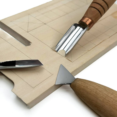 Geometric Chip Carving: Adolf Yurev Volumetric Phone Stand Carving Set