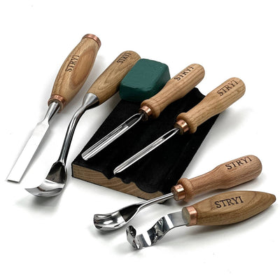 Completed toolset STRYI Profi for spoon and kuksa , Forged tools