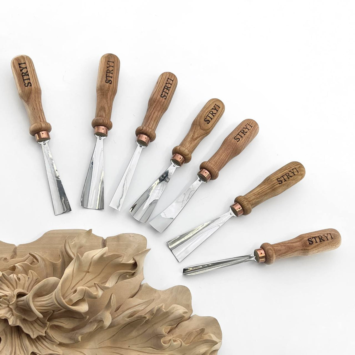 STRYI Hand-Forged Relief Carving Set | The 7-Piece Professional Relief
