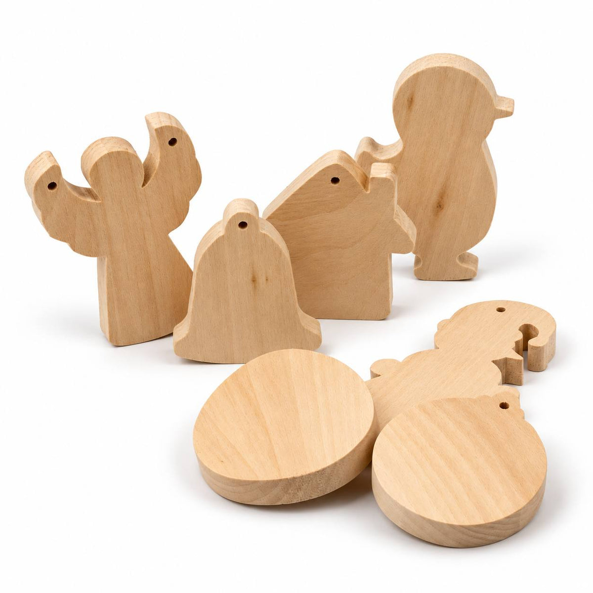 Blanks' set for  handmade Easter decor, carving Easter decor items, blanks for creativity, making wooden toys