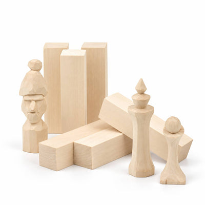 Basswood Carving Blocks Set, 2.5×2.5×10 cm (1 x 1 x 4 in)