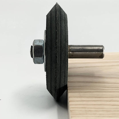 Leather disk 70mm V-shaped, Leather Stropping Wheel – Sharpness for V-Tools