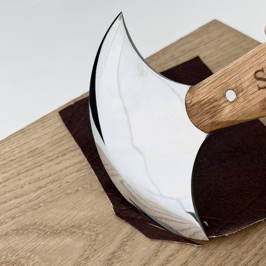 STRYI Profi Leather Round Knife, Half-moon knife for leather cutting