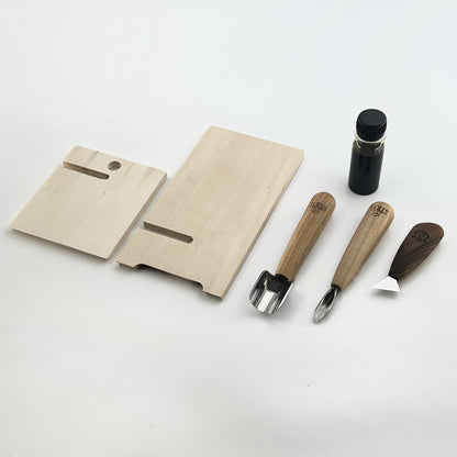 Geometric Chip Carving: Adolf Yurev Volumetric Phone Stand Carving Set