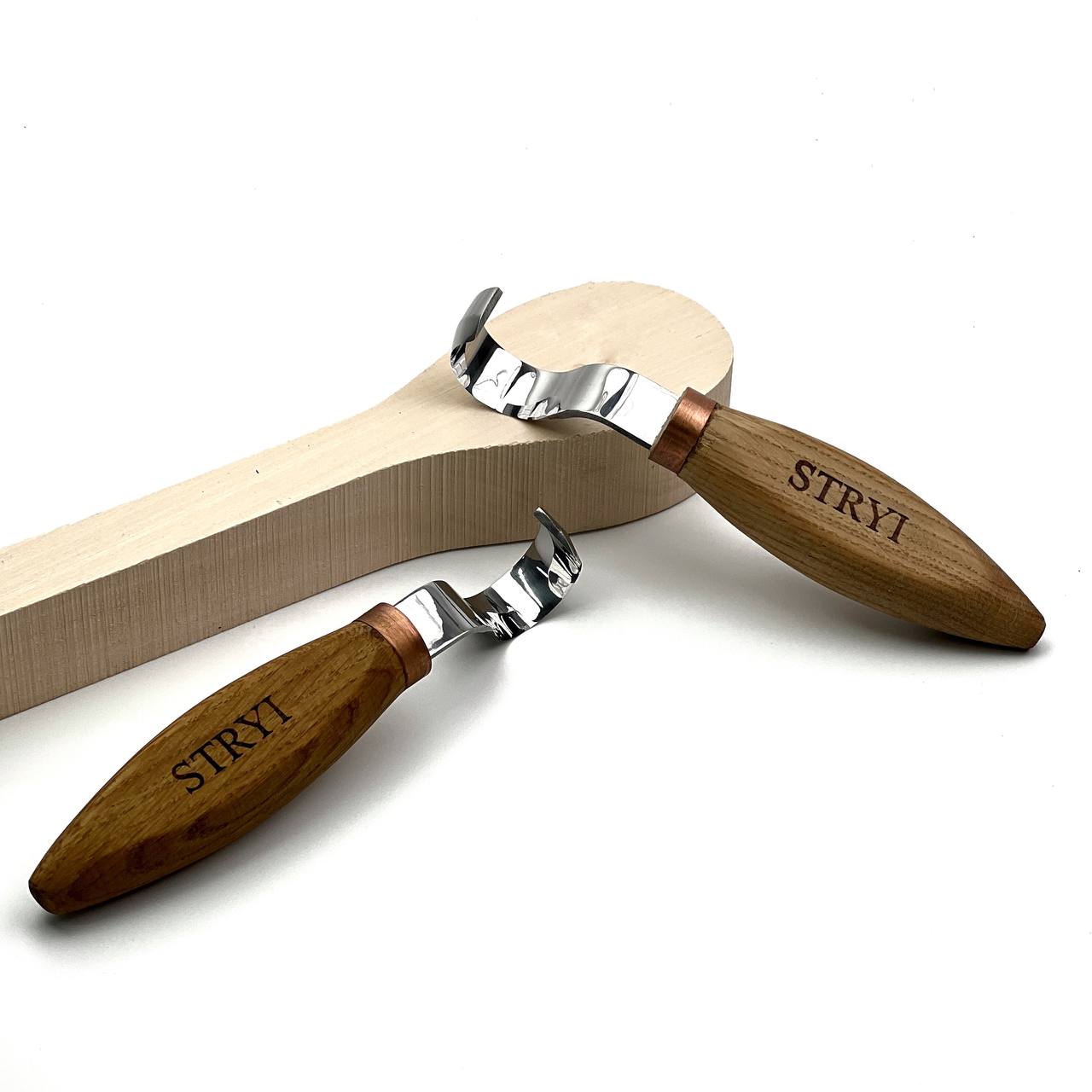Spoon carving tool: STRYI Profi 30mm Hook Knife Set (Left & Right)