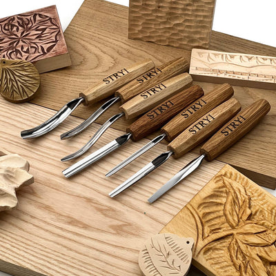 STRYI 7-Piece Compact & Lightweight Wood Carving Set for Beginners & Students