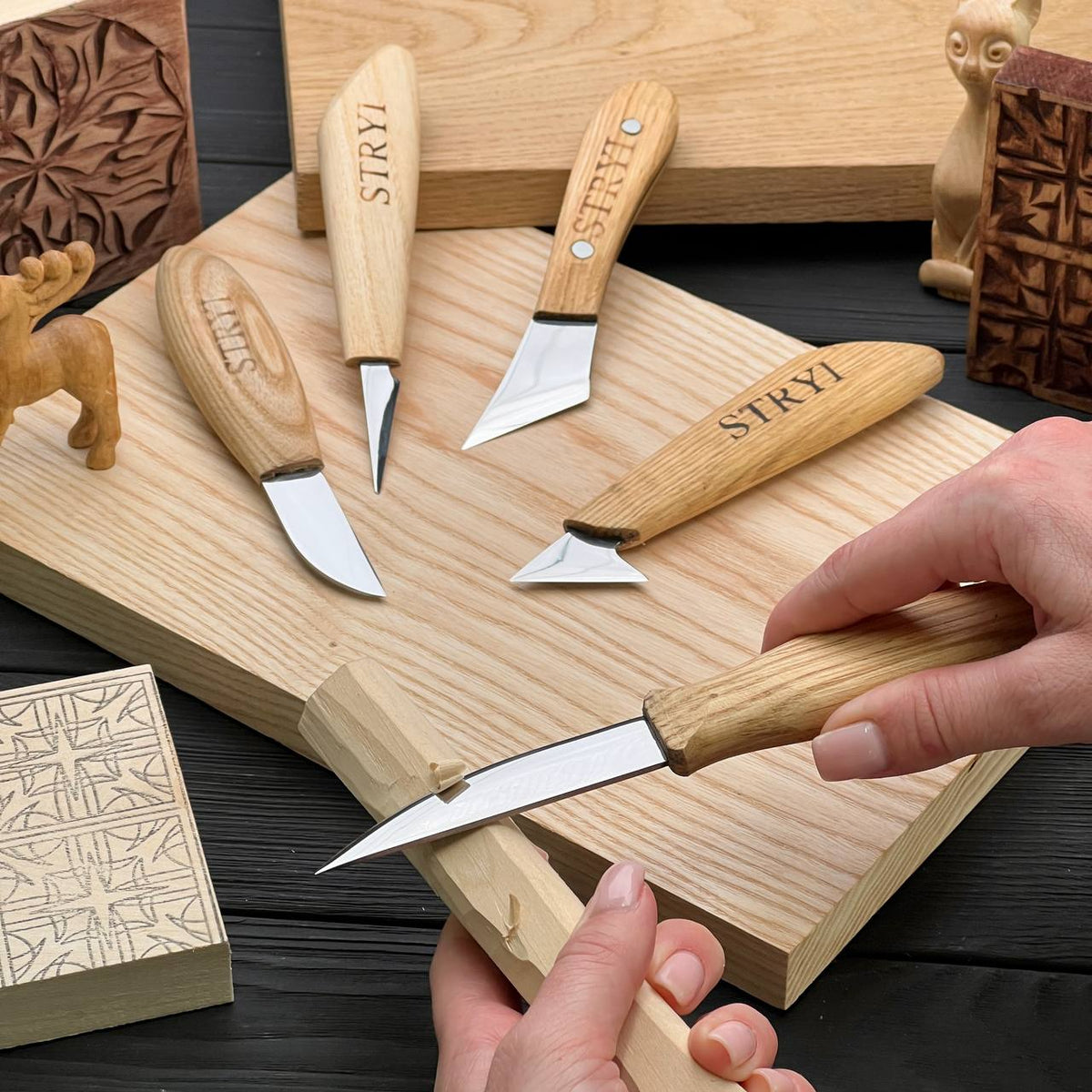 Fine Artistry & Detail Engine: 5-Piece STRYI Profi Knives Set
