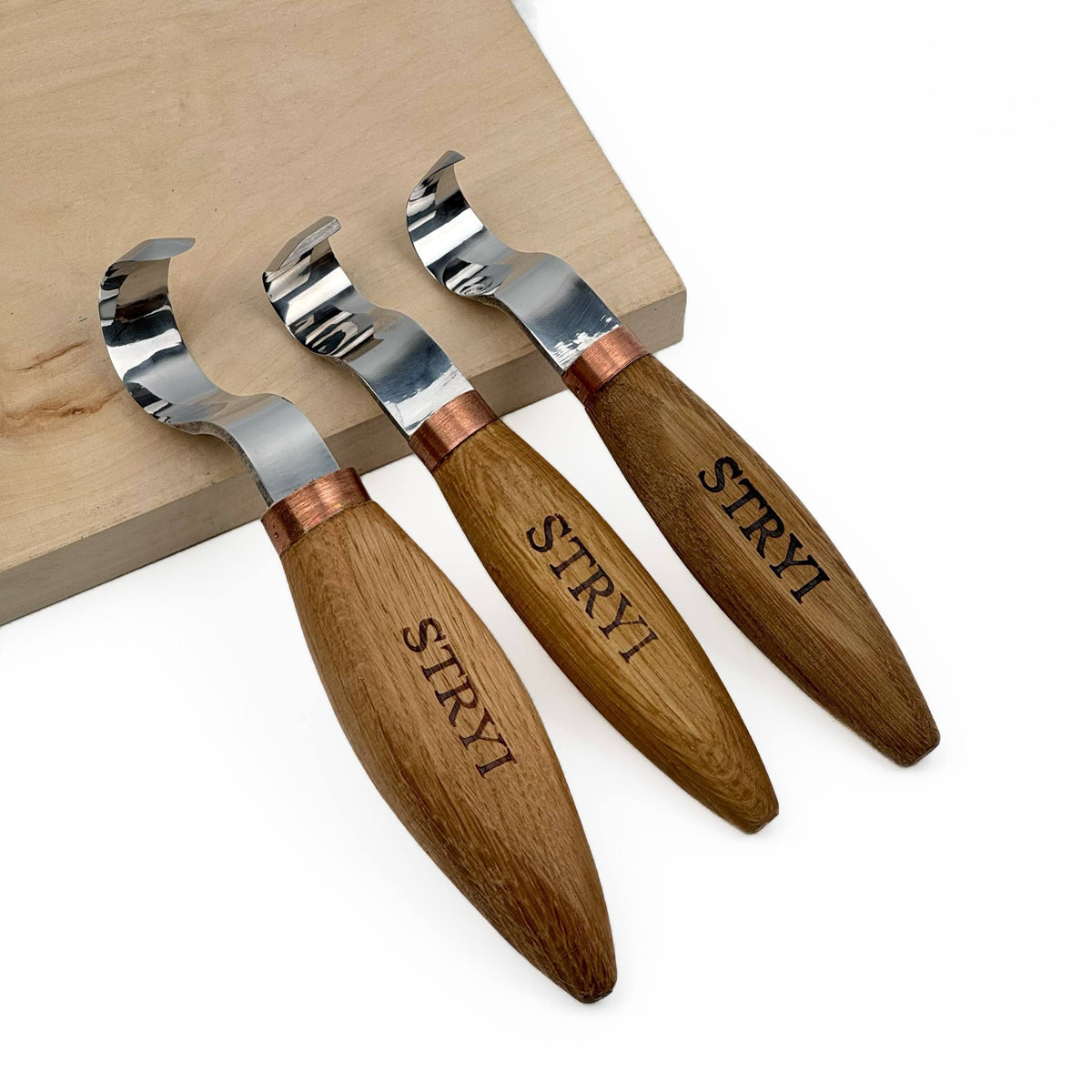 STRYI Profi 3-Piece Kuksa & Spoon Carving Hook Knife Set